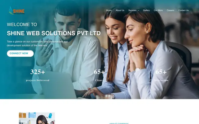 Shine Web Solutions Pvt. Ltd. website