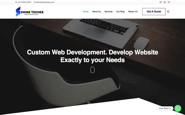 Shine Techee website