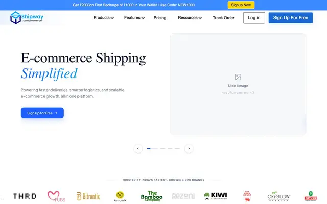 Shipway by Unicommerce website