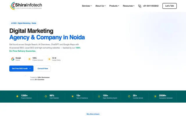 Shira Infotech website