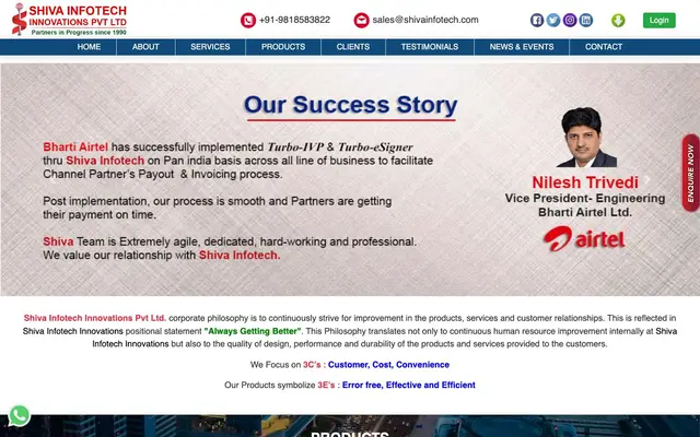 SHIVA INFOTECH INNOVATIONS PVT. LTD. website