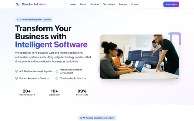Shivvilon Solutions website