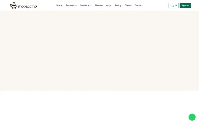 Shopaccino - Ecommerce Software website