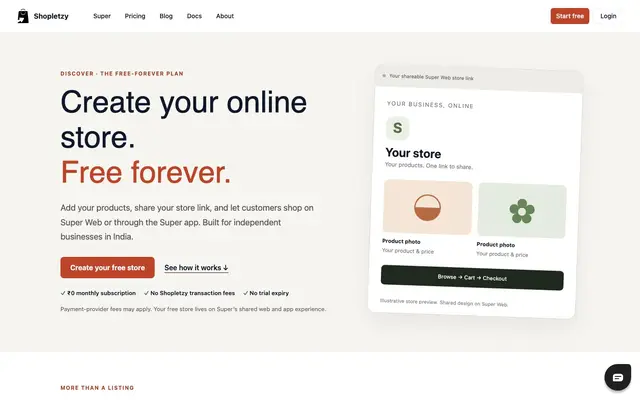 Shopletzy website