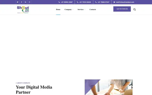SHOUT IN & OUT website