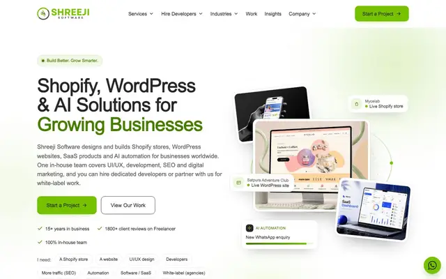 Shreeji Software website