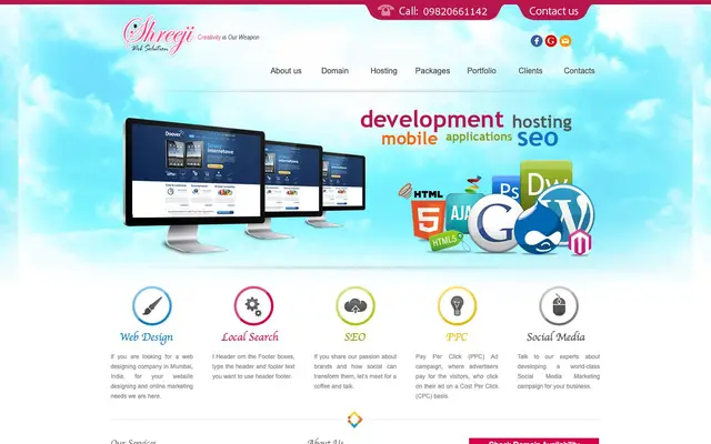 Shreeji Web Solution website