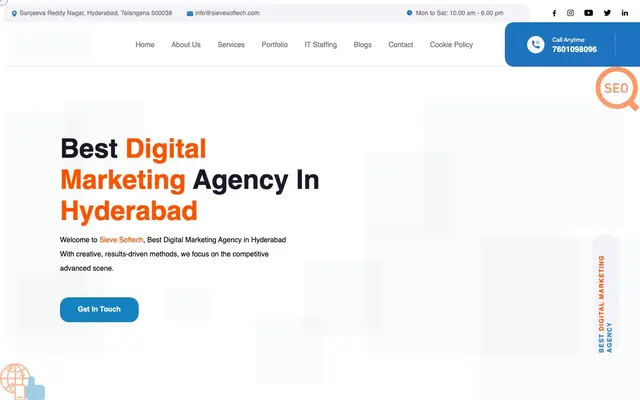 Sieve Softech website