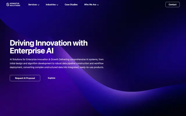 Sigmatus — AI Mobile App & Software Development Company website