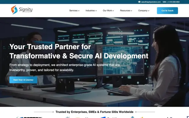 Signity Software Solutions Pvt. Ltd. website