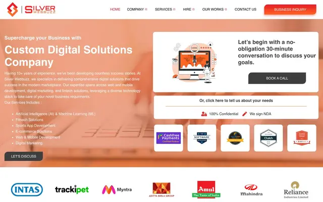 Silver Webbuzz PVT LTD website