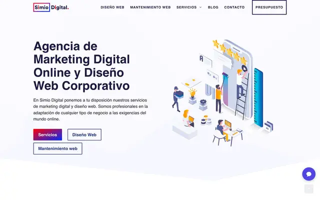 Simio Digital | Mantenimiento web y diseño web website