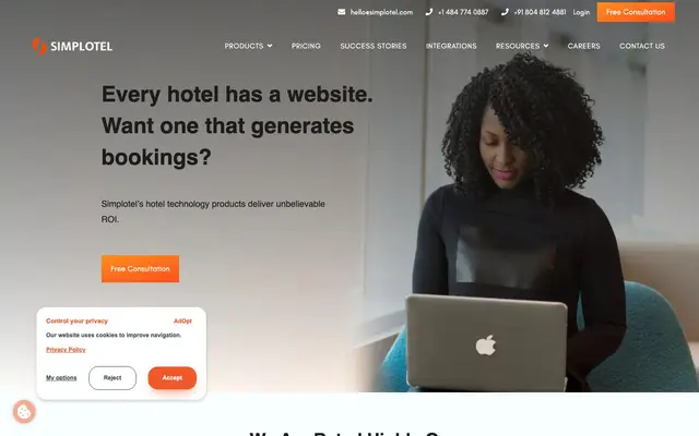 Simplotel website