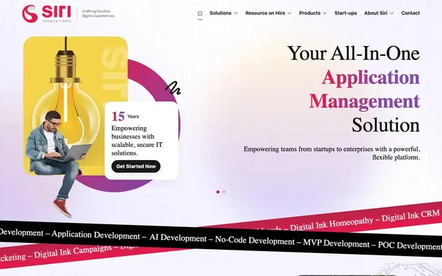 Siri IT Innovations website