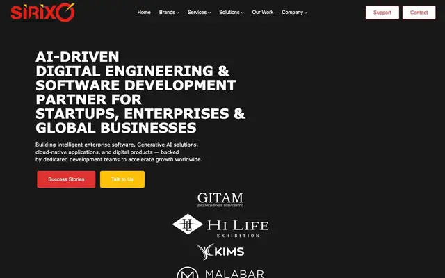 Sirixo Software Technologies Pvt Ltd website