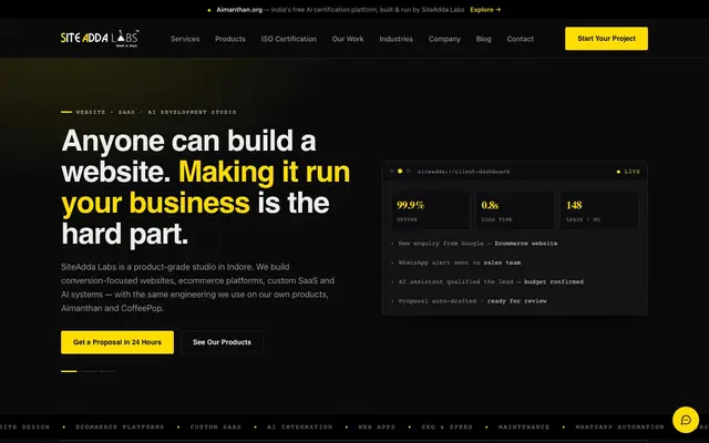 Webjineos Infotech Pvt. Ltd website