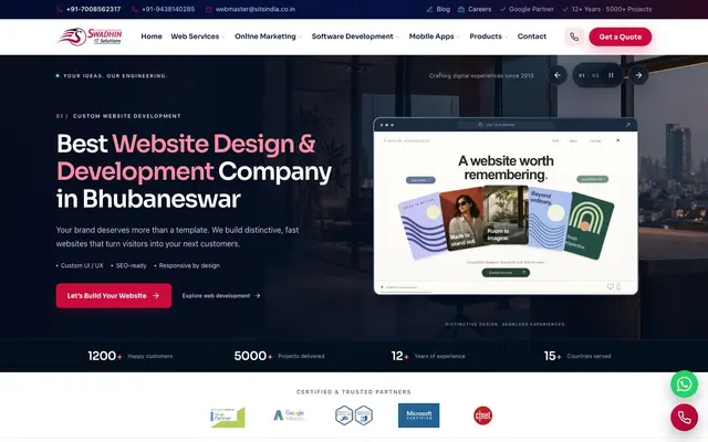 Swadhin IT Solutions website