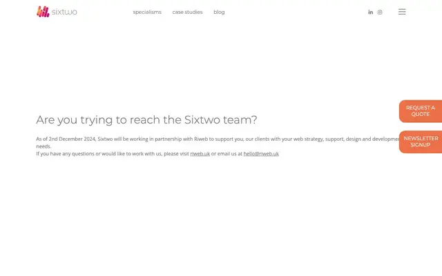 Sixtwo Agency website