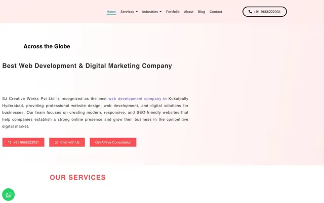 SJ Creativeworks Pvt Ltd website