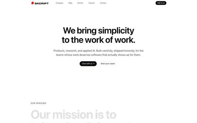 Skcript website