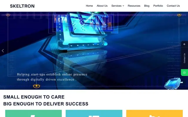 Skeltron Info Solutions website