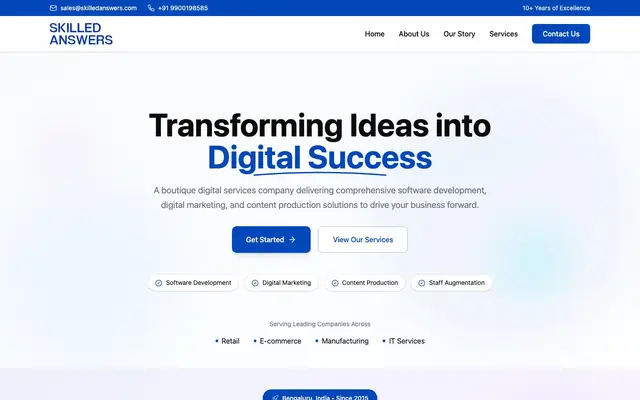 SkilledAnswers Infosolutions Private Limited website