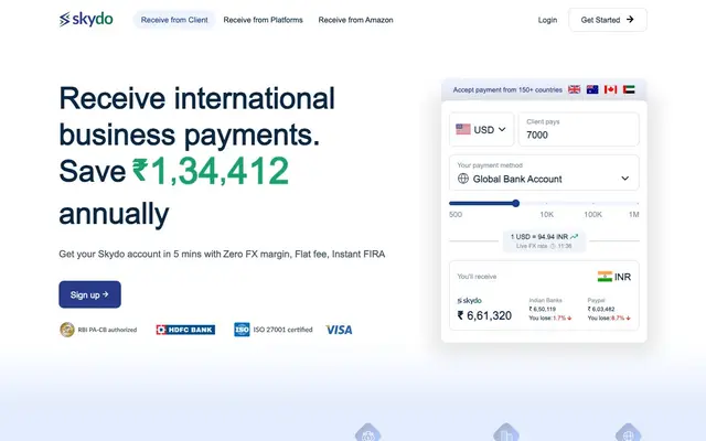 Skydo website