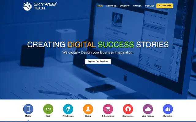 SkyWebTech website