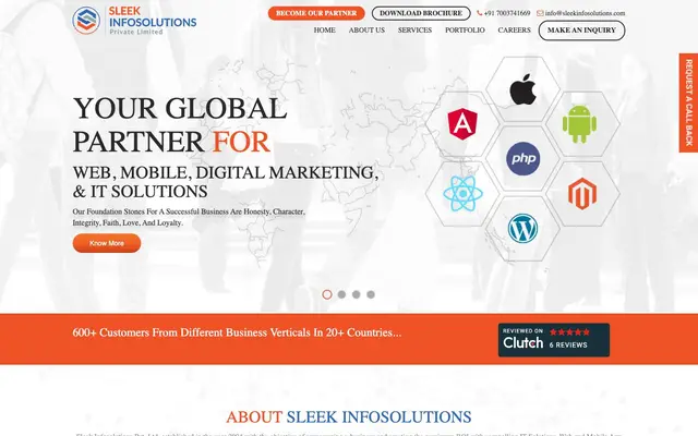 Sleek InfoSolutions Pvt. Ltd. website