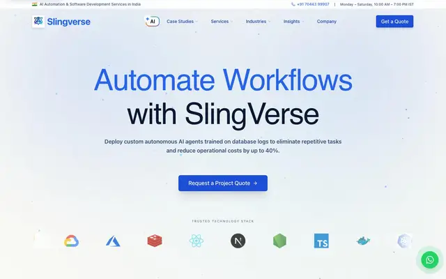 SlingVerse Technology Pvt Ltd website