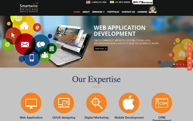 Smartwinz Solutions website
