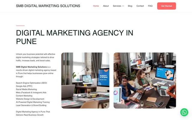 SMB Digital Marketing Solutions website