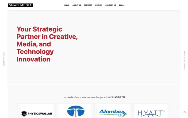 Snad Media website