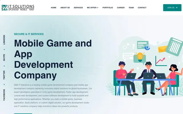 SNK IT Solutions website