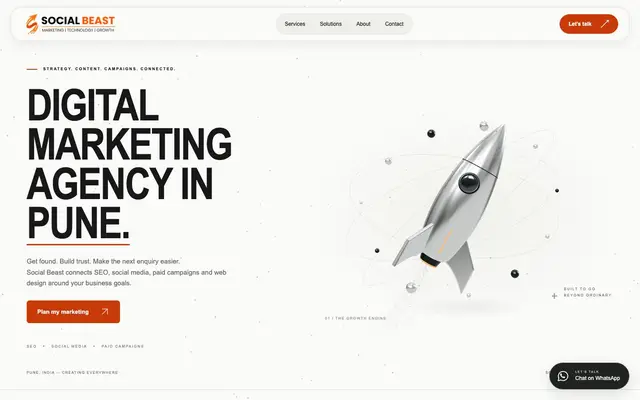 Social Beast Digital Marketing Agency website
