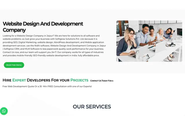 Sofitgrow Solutions Pvt. Ltd. website