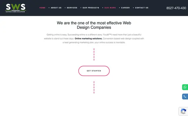 Softech Web Solutions website