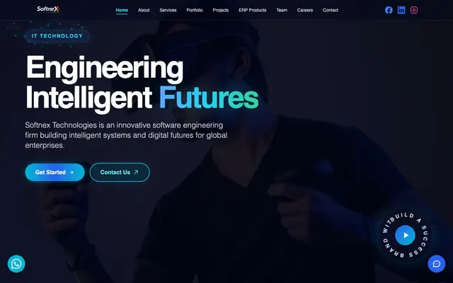 Softnex Technologies website