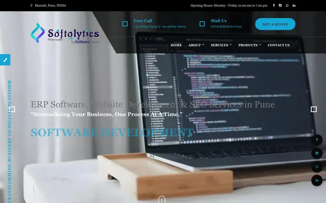 Softolytics Private Limited website