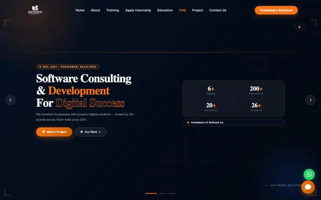 Softsynth Software Solutions website