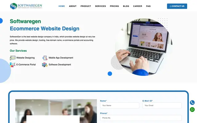 SoftwareGen Technologies website