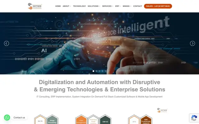 Softweb Technologies Pvt. Ltd website