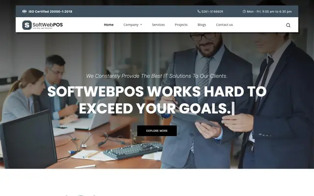 SoftWebPOS - A leading Software & Digital Marketing Company website