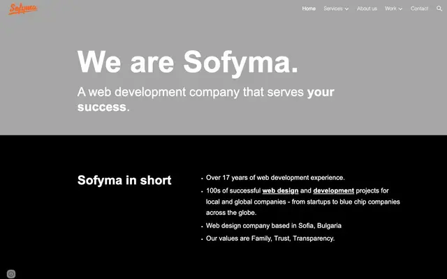 Sofyma Web website