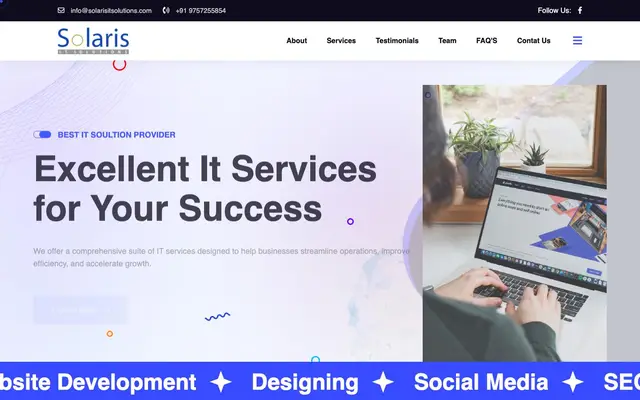 Solaris IT Solutions website