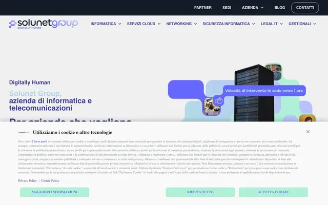 Solunet Group - Assistenza informatica e TLC website