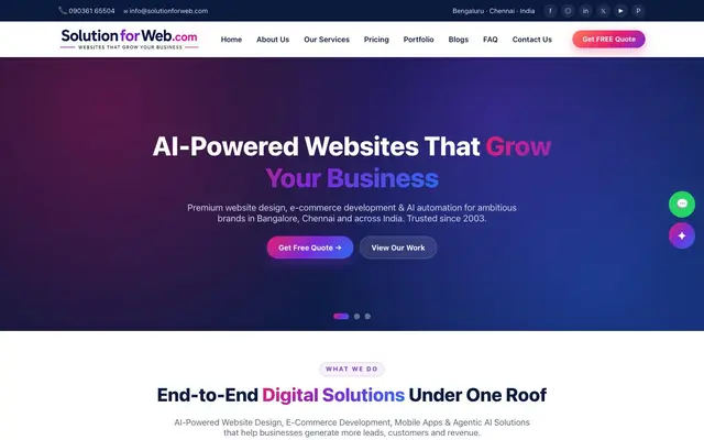 Solutionforweb.com website