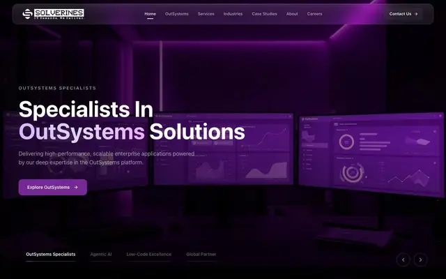 Solverines Technology Solutions - Certified OutSystems Partner website