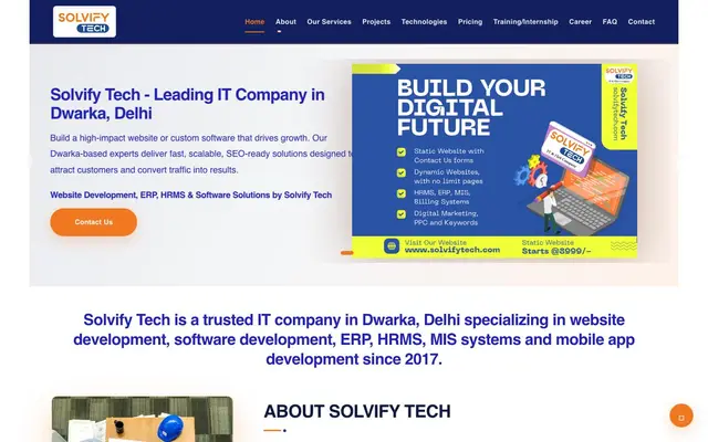 Solvify Tech website