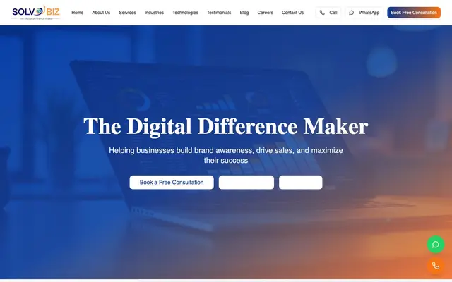 SolvoBiz Pvt Ltd website